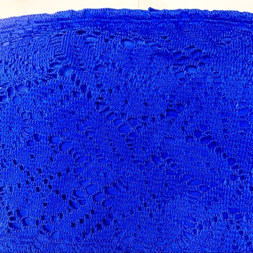 Aerie cobalt blue lace bandeau bikini top XS